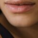 Close-up of healthy lips, where canker sores and cold sores appear